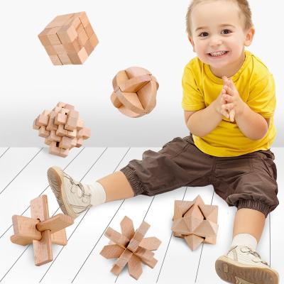 China Wooden KongMing Plywood Lock Wooden Education Toys for sale