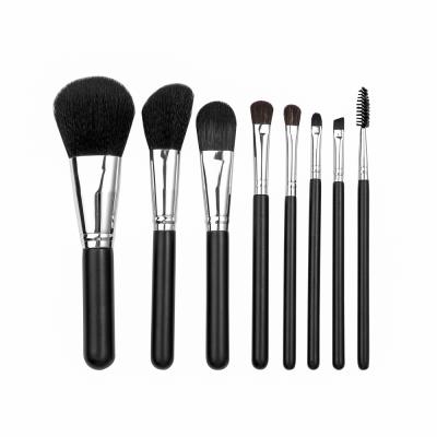 China Angular Blush Foundation 8pcs Professional Powder Eyeshadow Make Up Black Unique Synthetic Brush Fashion Makeup Brushes for sale