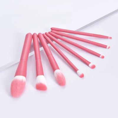 China Angular Blush Custom LOGO Women Make Up Makeup Brushes High Quality Real Nylon Professional 8pcs Private Label for sale