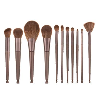 China Angular Blush Professional Mocha Color Foundation Powder Makeup Brush Suppliers for sale