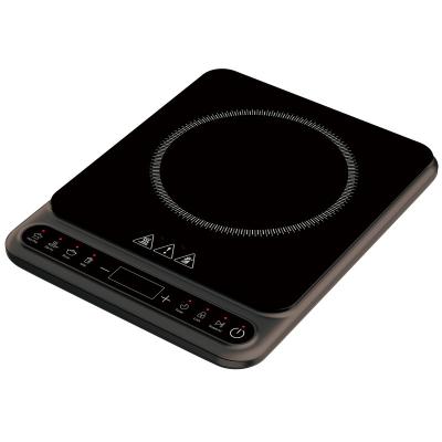 China 20cm Diameter Large Coil Rise Portable Touch Induction Cooktop with LED Screen, 2000W Countertop Burner, Induction Stove Cooker for sale