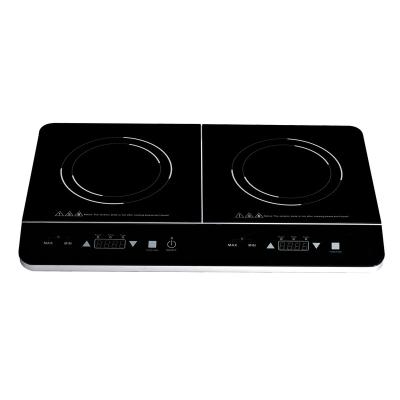 China Household Safety Body 3500W Rated Power Export Heating Induction Cooker Plastic Vertical 2 Burners for sale