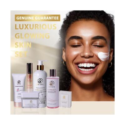 China Wholesale Anti Aging Skin Care Set Africa Black Skin Whitening Range Lotion Cream Serum Brightening Luxurious Kit for sale