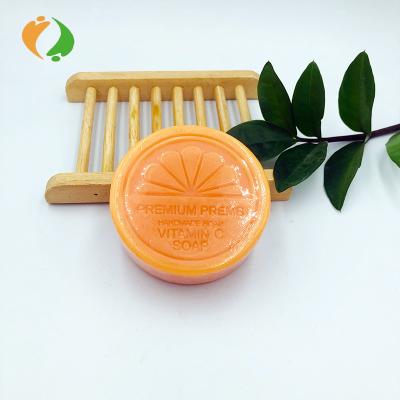 China Basic Cleansing Skin Whitening Brightening Perfume Orange Vitamin C Handmade Soap for sale