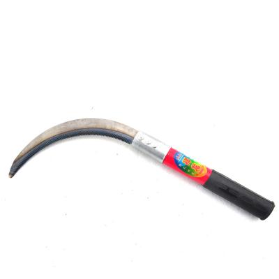 China Not Rated Agricultural tool home weeding plastic handle farming carbon steel hand Sickle for sale