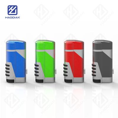 China Double Straight Flames With Various Cigar Cutter Promotional Goods Using New Wholesale Custom Metal Lighter for sale