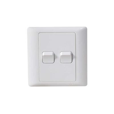 China Electric Height Home Quality 10A 250V Electric Mount 2 Strip Wall Light Switches For Corridor for sale