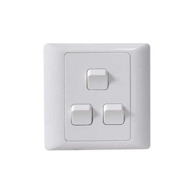 China Home Eco Friendly Living Room Decorated 3 Gang 1 Way Electric Touch Wall Switch Dimmer For Home for sale