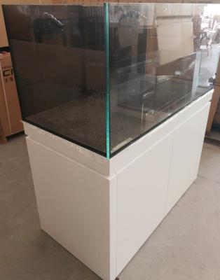 China New Design High Quality Custom Viable Marine World Saltwater Reef Stand Aquarium Rimless Tank in Glass and Wood with Sump and Piping for sale