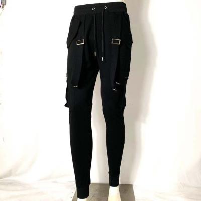 China New Fashion Anti-wrinkle Side Cargo Pockets Pencil Pants Wholesale Mens Hip Hop Joggers Pants for sale