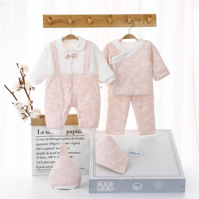 China Winter Newborn Breathable Cotton-Padded Clothes Gift Box Set Baby Cotton-Padded Clothes Baby Full Moon Clothes Gift for sale