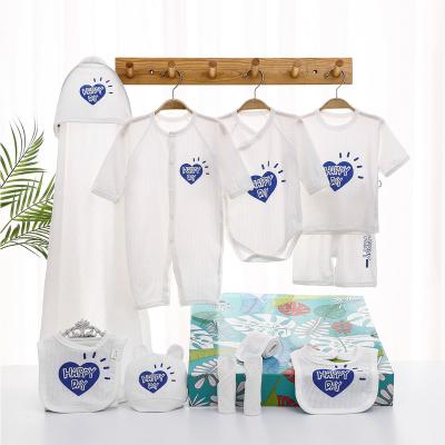 China Breathable 11 Piece Gift Box Set Cotton Newborn Baby Clothes Summer Baby Full Moon Gift Spring And Autumn for sale