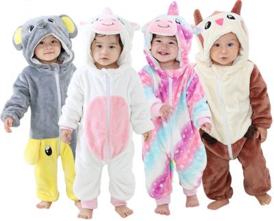 China Wholesale Breathable Thicken Flannel Baby Romper Overall Winter Warm Baby Boy Rompers Overalls Kids Baby Clothes Baby Romper Suit Long Sleeve Overalls for sale