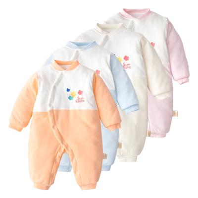 China 100% cotton baby one-piece cotton-padded clothes for autumn and winter newborn clothes for baby thickening cotton romper for sale