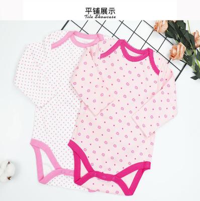 China New Summer Spandex/Cotton Long Sleeve Baby Clothes Wrap Collar Pet Bag Clothes Triangle Newborn Baby Crawling Clothes for sale