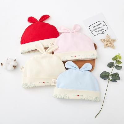 China Four Seasons 2021 new newborn pure cotton heart lace hat for sale