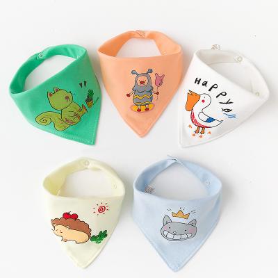 China Cotton 100% 2021 New Soft Breathable Baby Triangle Scarf Bibs for sale