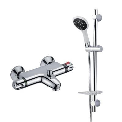 China Modern Wall Mount Bathtub Thermostatic Shower Faucet Mixer Thermostat for sale