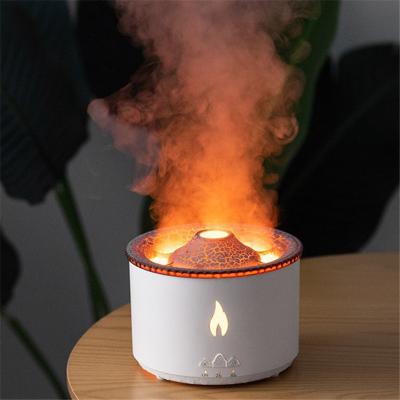 China Huishoudelijke aroma en bevochtiging met 3D-vlam essentiële olie vulkaan vuur diffuser Te koop