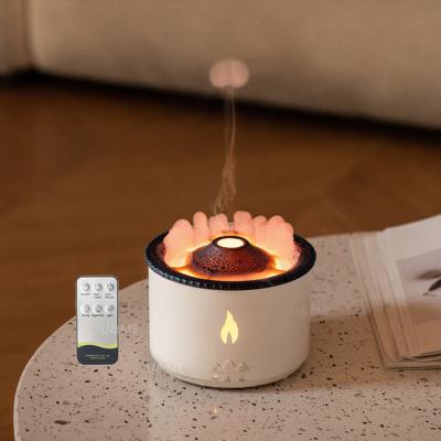 China 12W Power 2023 Amaz 24V Ultrasone Vulkan Verdamper Aroma Diffuser Vochtbevederer 3D Vlam Te koop