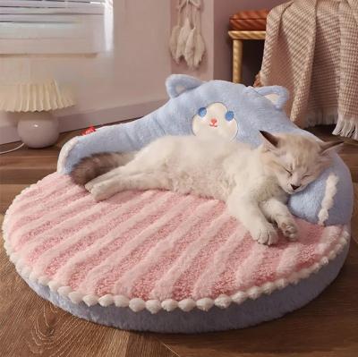 China Breathable Cat's Deep Sleep Circle Four Seasons Available Dog's Nest Inner Core With Thickening & Warm Bear Shape Cat's Nest for sale