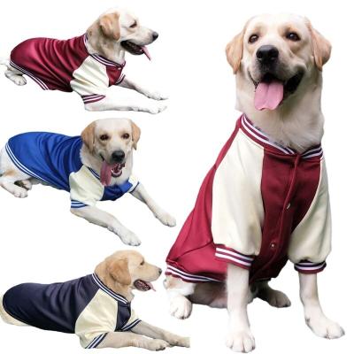 China Stocked Big Dog baseball uniform For Golden Husky Labrador Big Dog Clothes Pet Clothes for sale