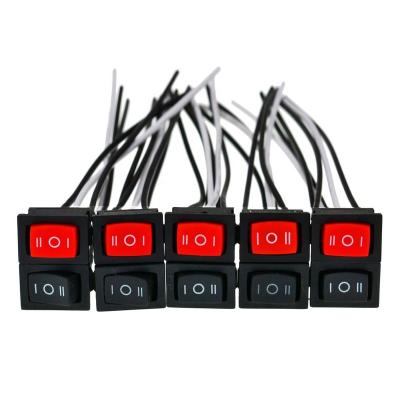 China High Current Power Supply 3 Position Rocker Switch Rubber Tripod Switch for sale