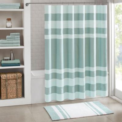 China Sustainable Waterproof Shower Curtain With Matching Window Curtain for sale