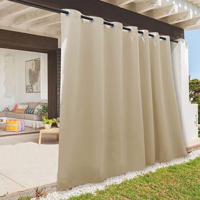 China Patio Outdoor Curtain Blackout Curtain Blackout Deck Window Waterproof Windproof Tarnish Panel for sale