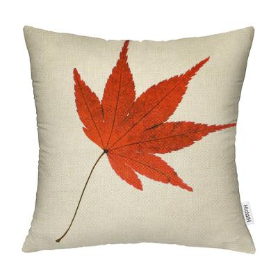 China PORTABLE High Quality Newest Tile Design Custom Autumn Maple Leaf Pillow Case Cushion Cover for sale