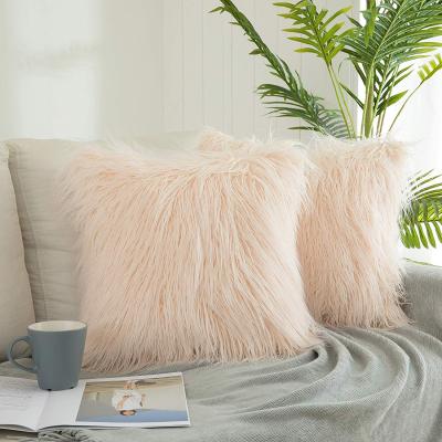 China New Series Luxury Anti-Static Merino Style Fur Tile Crate Cushion Cover, Pillow Cover for sale