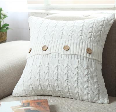 China Eco - Friendly Knit Cushion Covers Checkerboard Case Cover For Home Sofa for sale