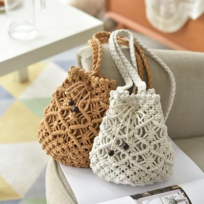 China Handmade Fashion Bohemian Bohemian Design Bag, Hand & Woven Macrame Cotton Women Shoulder Bag for sale