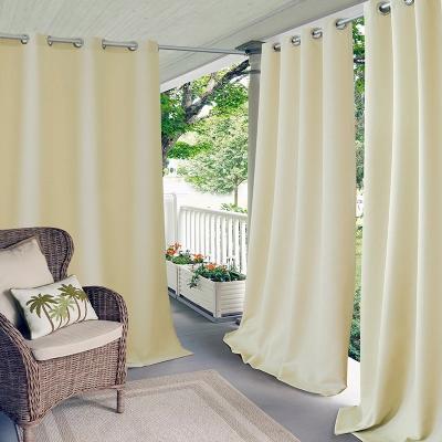 China Blackout Blackout Solid Outdoor Drapes Modern Window Curtains For Garden for sale