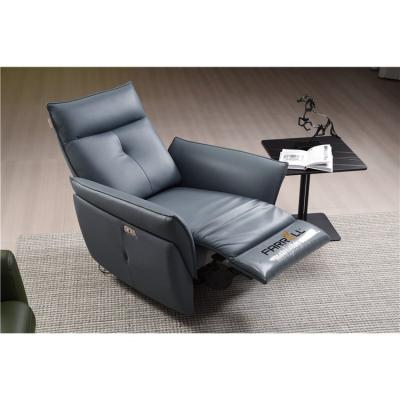 China Factory Wholesale Modern Simple Luxury High End Genuine Leather Recliner Living Room Sofa Chair (Height)Adjustable for sale