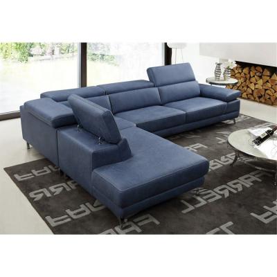 China Adjustable (Height) Leather Luxury Italian Furniture L Shape Couch Modern Design Sectional Sofa for sale