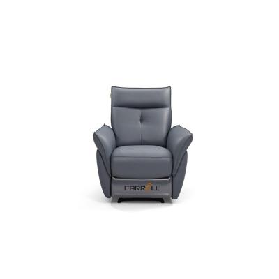 China Luxury high end genuine leather single chair living room (height) manufacturer Nordic modern simple furniture style adjustable recliner wholesale for sale