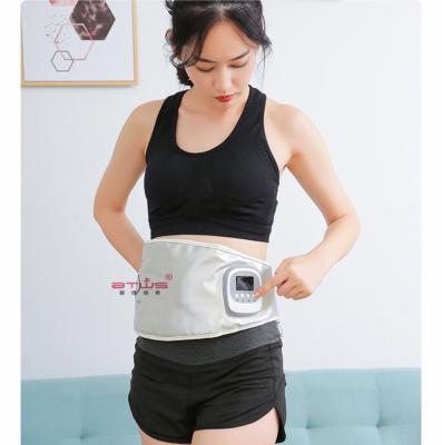 China Portable/Massage /Time Setting/Mood Modes Adjust Therapy Heating Vibration Sauna Belt Slimming Wrap Support Belt for sale