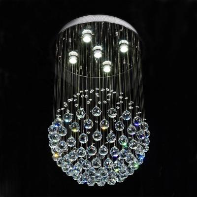 China Modern Luxury Modern Chandelier Clear Raindrop Led K9 Crystal Ball Hanging Light Chandelier for sale