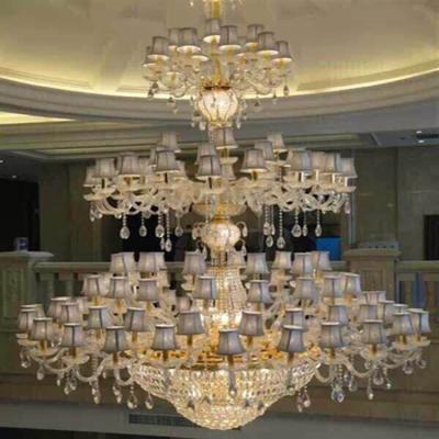 China Contemporary Customized Hotel Crystal Chandelier LED Large Lights Large Modern Chandelier K9 Foyer for sale