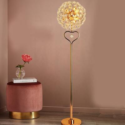 China Not Atmospheric Bedroom Luxury Crystal Model Room Hotel Lobby Dimmable Living Room Floor Lamp Art Floor Lighting for sale