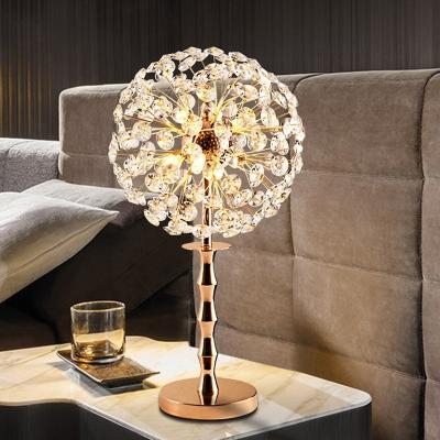 China Not Dimmable luxury handmade high quality crystal table lamp k9 crystal table lamp for hotel home decor for sale