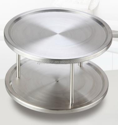 China Food Storage Kitchen Tools Single Row Lazy Susan Stainless Steel for sale