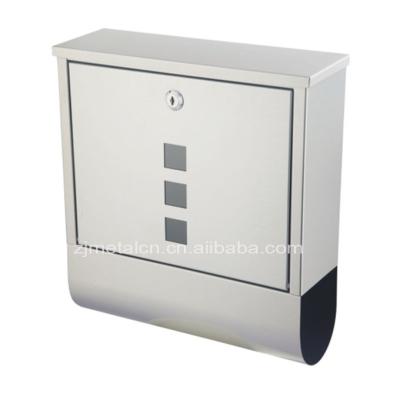 China China Supplier Stainless Steel Wall Mounted Lockable Mailbox And Newspaper Rack for sale