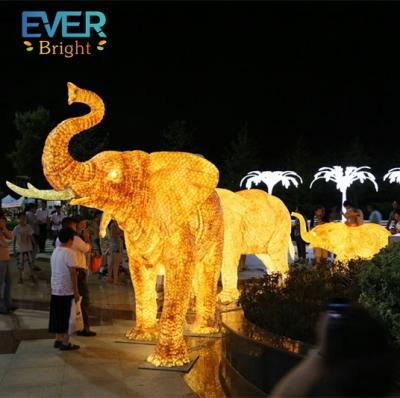 China Hot Sale Commercial Use Christmas Outdoor LED 3D Elephant Pattern Decoration Acrylic Animal Light for sale