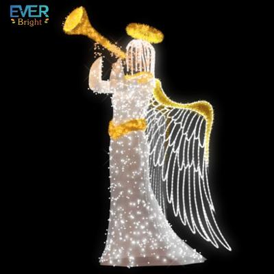 China Commercial Use 3d Illumination Christmas Led String Light Christmas Angel for sale