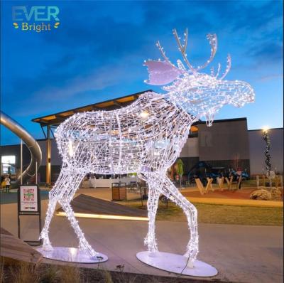 China Commercial Use Christmas Pattern 3D LED Rope Lights Moose 4m Large Size for sale