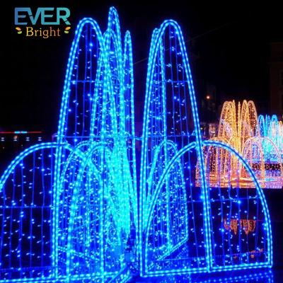 China Christmas Commercial Use Street Pattern 3D Decorative Outdoor Led Fountains Lights for sale