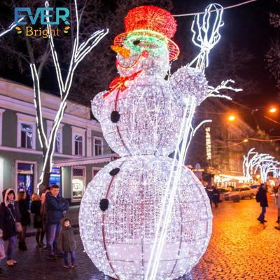 China Commercial Use 150cm 180cm 200cm Christmas Decoration Light Removable Snowman Pattern Light for sale