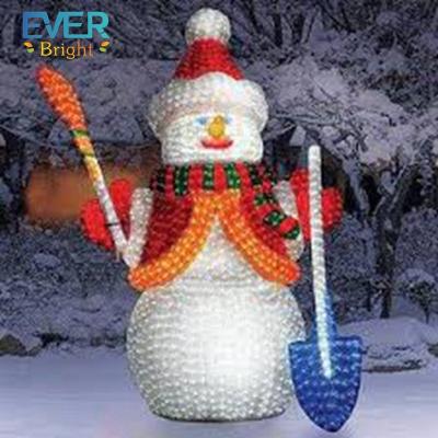 China Commercial Use Newcomers Customized Large 3d Snowman Light Sculptures For Outdoor Decoration for sale